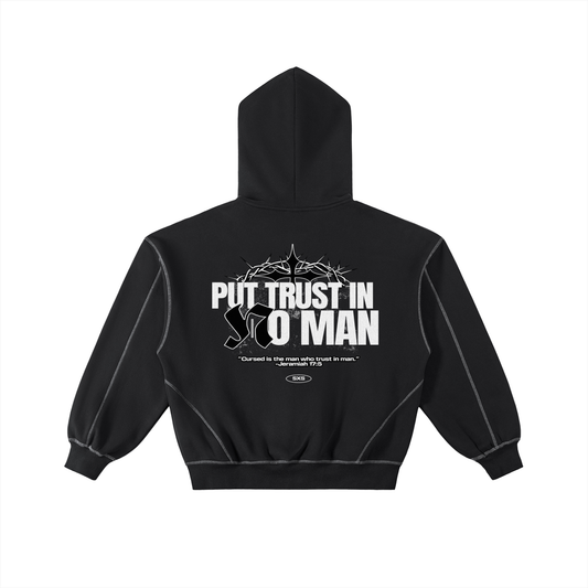 "TRUST NO MAN" Zip-Up
