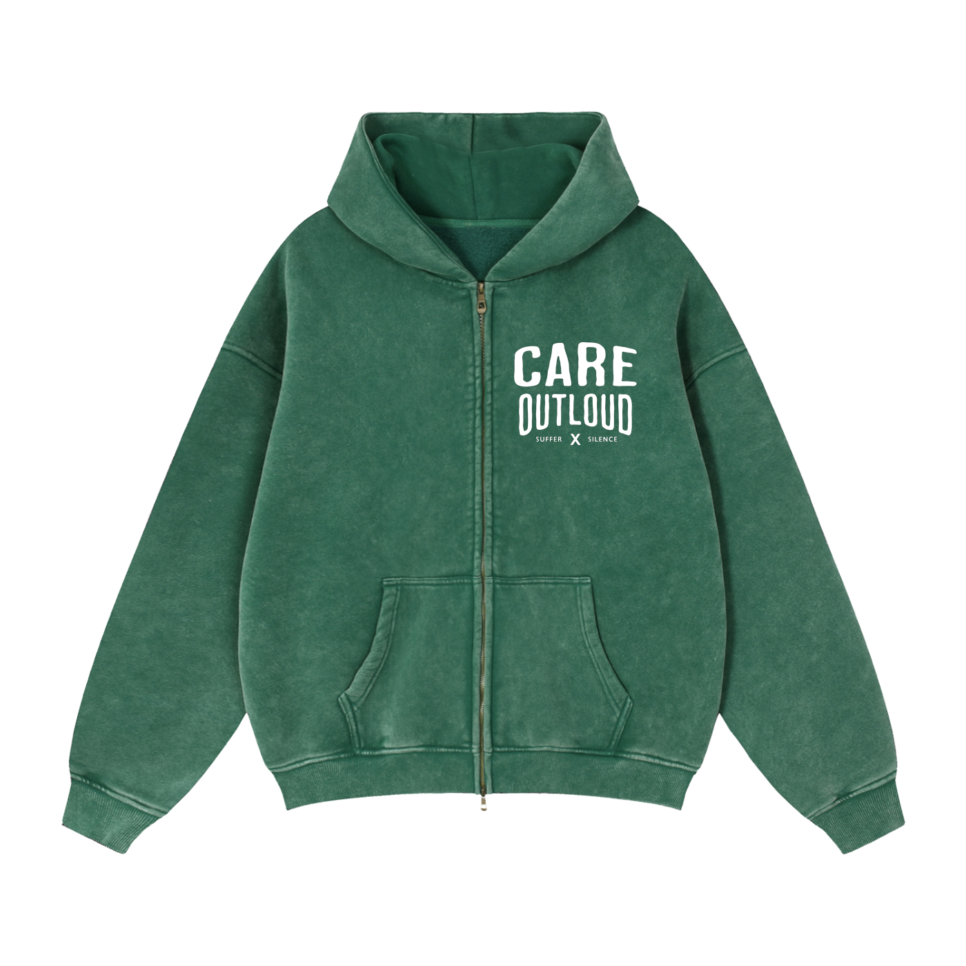 CARE OUTLOUD Zip Hoodie