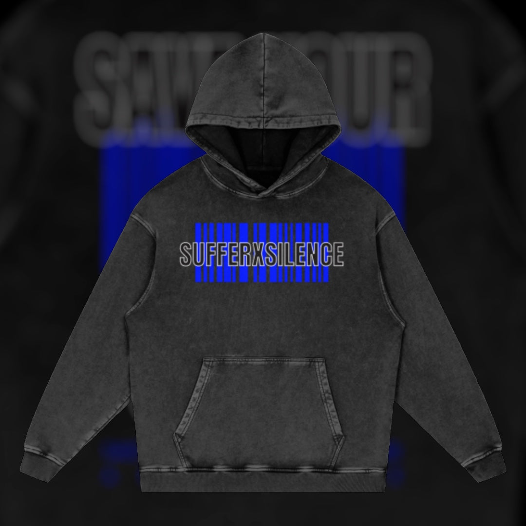 Save You Soul Acid Wash Oversize Hoodie